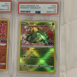 PSA 10 Radiant: Charizard, Blastoise, Venasaur Holographic Pokemon Go - Image 5