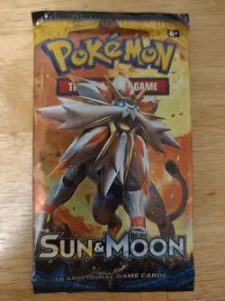 1x Pokemon TCG Sun & Moon Base Set Booster Pack - Factory Sealed - English - Image 1