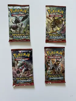 Pokemon TCG: XY Breakthrough factory Sealed 4 Booster Packs UNWEIGHED - Image 1