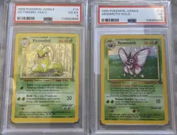 Graded Vintage Pokemon TCG Lot PSA 4/5 Victreebel & Venomoth - WOTC Jungle Holos - Image 1