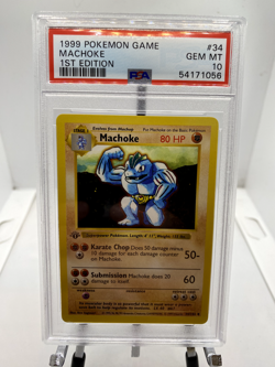 1999 Pokemon Game Machoke 1st Edition PSA 10! - Image 1