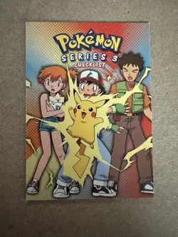 Pokemon Topps Series 3 Blue Logo Checklist - Image 1