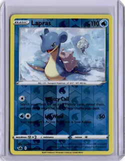 Reverse Holo Lapras 029/198 Chilling Reign Common Pokemon TCG - Image 1