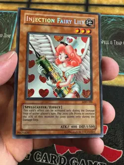 Yugioh Injection Fairy Lily LOD-100 Secret Misprint Error No Eye of Anubis NM - Image 2