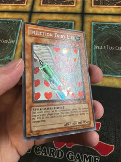Yugioh Injection Fairy Lily LOD-100 Secret Misprint Error No Eye of Anubis NM - Image 3