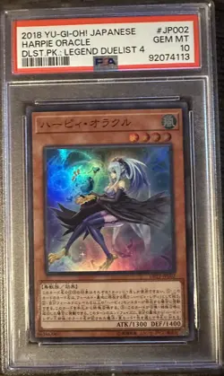 YuGiOh PSA 10 Gem Mint DP21-JP002 Super Rare Harpie Oracle Japanese Uncensored - Image 1