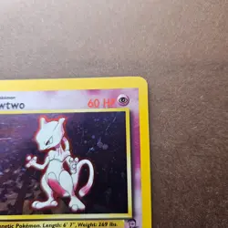 Mewtwo 10/102 Pokemon Base Set 2 Holo Rare Card - MP - Image 3