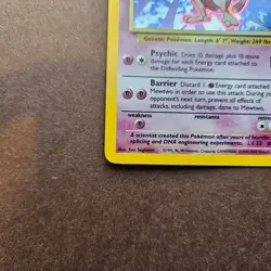Mewtwo 10/102 Pokemon Base Set 2 Holo Rare Card - MP - Image 4