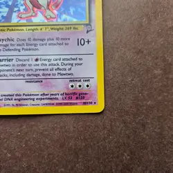 Mewtwo 10/102 Pokemon Base Set 2 Holo Rare Card - MP - Image 5