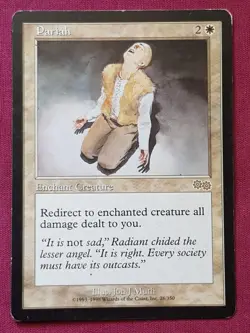 Magic The Gathering URZA'S SAGA PARIAH white card MTG - Image 1