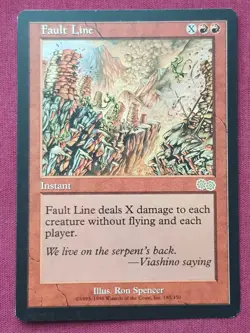 Magic The Gathering URZA'S SAGA FAULT LINE red card MTG - Image 1