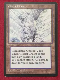 Magic The Gathering ICE AGE GLACIAL CHASM land card MTG - Image 1