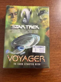 Star Trek Customizable Card Game Voyager 40 Card Starter Deck and Epansion Packs - Image 1
