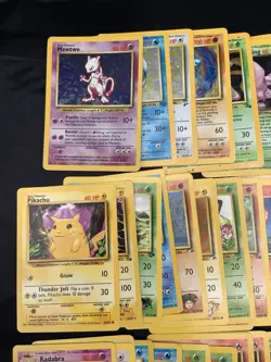 Vintage Pokemon Card Lot WOTC Mewtwo Vaporeon Pikachu Etc 50+ Cards MP-DMG - Image 2