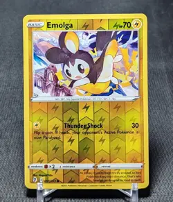 Emolga Common Reverse Holo Lightning Pokemon TCG Evolving Skies Card 057/203 - Image 1