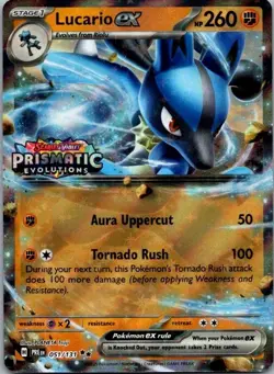 Pokemon Card Lucario EX 051/131 Prismatic Evolutions Stamp - Near Mint - Image 1