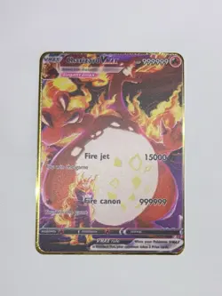 Pokemon Full Art Charizard VMAX Gold Metal Fan Art Card Collectible/Gift/Display - Image 1