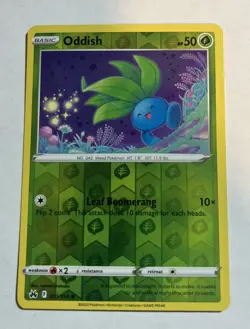 Oddish 001/159 Reverse Holo - Crown Zenith - Pokemon TCG NM Card - Image 1