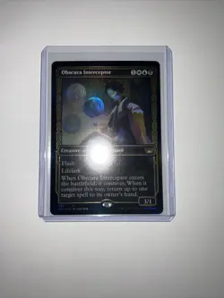 OBSCURA INTERCEPTOR Magic Cards NM-M STREETS OF NEW CAPENNA RARE GILDED FOIL - Image 2