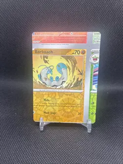 Barboach Reverse Holo 🔥 Error Card - NFC Miscut Pokemon - Image 1