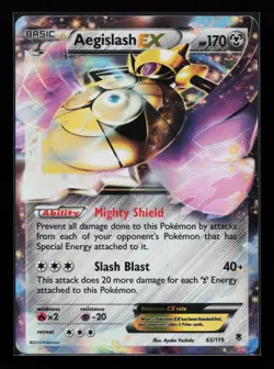 Aegislash EX 65/119 Ultra Rare XY - Phantom Forces Pokemon Card - Image 1
