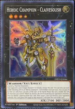 Heroic Champion - Claivesolish DIFO-EN044 Dimension Force 1st Ed - Yugioh Card - Image 1