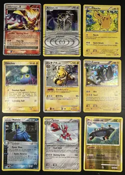 Pokemon TCG 9 card DMG lot pikachu arceus infernape - Image 1
