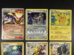 Pokemon TCG 9 card DMG lot pikachu arceus infernape - Image 2