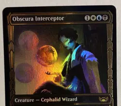 OBSCURA INTERCEPTOR *GILDED FOIL* NEW CAPENNA MTG MULTICOLOR CREATURE RARE NM - Image 2