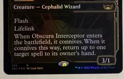 OBSCURA INTERCEPTOR *GILDED FOIL* NEW CAPENNA MTG MULTICOLOR CREATURE RARE NM - Image 3