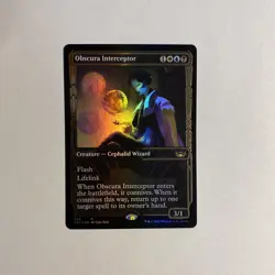 OBSCURA INTERCEPTOR *GILDED FOIL* NEW CAPENNA MTG MULTICOLOR CREATURE RARE NM - Image 4