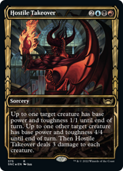 Hostile Takeover (Showcase 375 Gilded) FOIL Streets of New Capenna NM ABUGames - Image 1