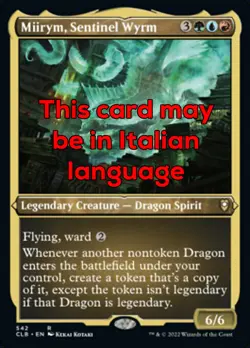 MTG MIIRYM, SENTINEL WYRM 542 FOIL EXC - MIIRYM, DRAGONE SENTINELLA - CLB-X IT - Image 1
