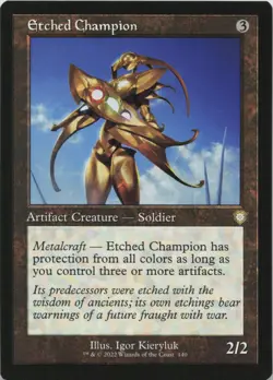 Etched Champion (Retro Frame) R Commander: The Brothers' War 140 - MTG - Image 1