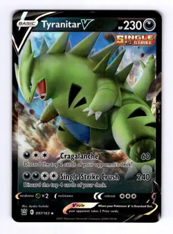 Tyranitar V SWSH05: Battle Styles #097 (2021) Ultra Rare Holo NM Pokemon - Image 1