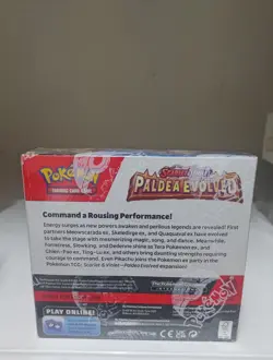 Pokemon TCG Paldea Evolved Booster Box FACTORY SEALED new Ripped plastic - Image 2