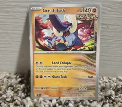 Great Tusk 97/162 Uncommon Non-Holo POKEMON TCG Temporal Forces ENGLISH NM/M - Image 1