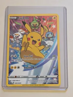 Pokemon TCG Pikachu SWSH020 Black Star Promo Holo Full Art M/NM - Image 3