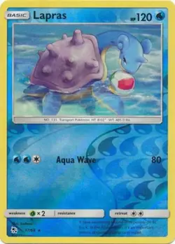 Pokemon - Lapras - 17/68 - Rare - Reverse Holo - Hidden Fates - NM - Image 1