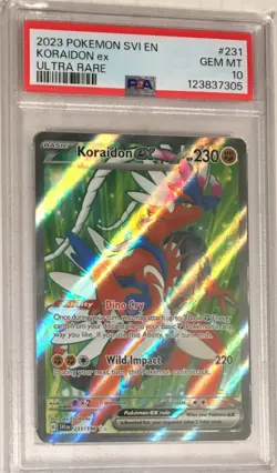2023 Pokemon Scarlet & Violet SVI PSA 10 Koraidon ex Ultra Rare FULL ART #231 - Image 1