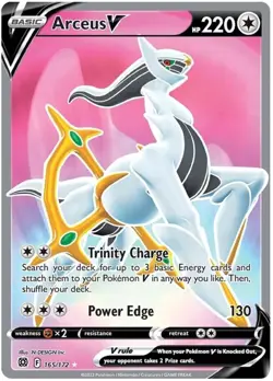 1x Arceus V - 165/172 - Full Art Ultra Rare NM-Mint Pokemon SWSH9 - Brilliant St - Image 1