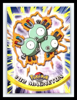 💥 Magneton 1999 Topps Pokemon TV Non Holo Animation Series Blue Logo # 82 - Image 1