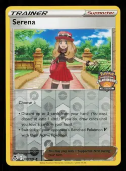 Pokemon Card Serena 164/195 Promo Regional Silver Tempest Holo NM 2022 (1) - Image 1