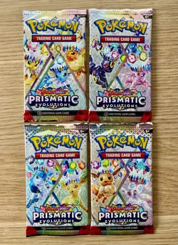 Prismatic Evolutions Full Art Set 4 X Booster Pack | NEW SEALED | SV Pokemon TCG - Image 1