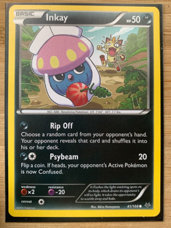 Pokemon TCG Inkay Roaring Skies 41/108 Regular 1st Edition Common NM - Image 1