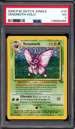 2000 Pokemon Dutch Jungle Venomoth-Holo #13 PSA 3 VG - Image 1