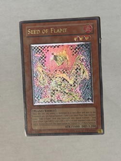 YUGIOH PINK Seed of Flame CSOC-EN081 Ultimate Rare 1st Edition MP - Image 1