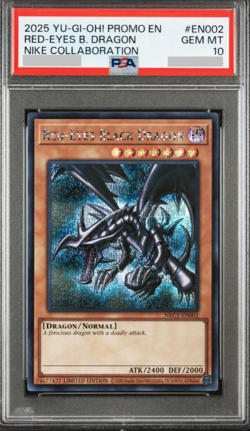 PSA 10 Yugioh Red-Eyes Black Dragon Nike Worlds Promo NKC1-EN002 Collaboration - Image 1