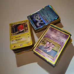 Pokemon Card Lot Bulk 105 Cards Some Bad Shape Found In Storage Unit Sale - Image 1