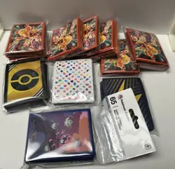 Lot of 11 packs Pokemon TCG Card Sleeves - Various Designs Sealed - Image 1